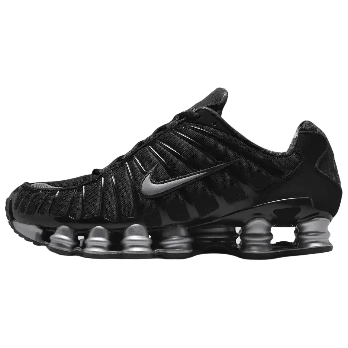 Nike Shox TL Men's Athletic Running Shoe, Black & Metallic Cool Grey Trainer with Responsive Cushioning for Streetwear, Sneaker