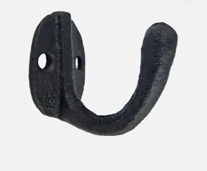 Simple Cast Iron Wall Hook Key Towel Coat Robe Door Hanger Matte Black Farmhouse