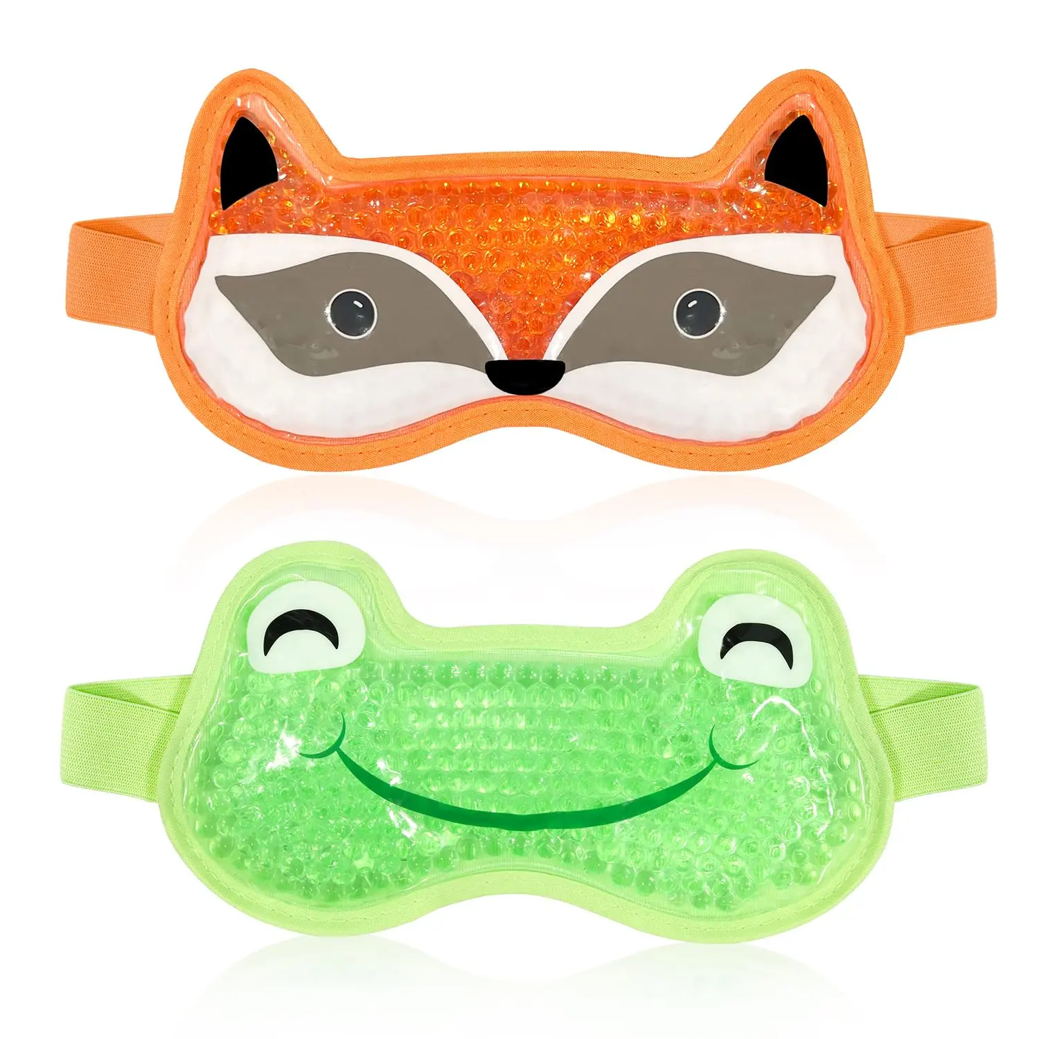 L-AS003   2PCS Adorable Cooling Eye Mask Gel Eye Mask, Reusable Hot Cold Therapy Cold Eye mask for Post Surgery, Puffiness, Dark Circles, Eye Bags, Dry Eyes