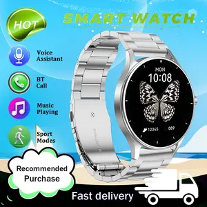 Classic Men Watch Smartwatch High Definition 1.53 Inch Screen Christmas Gift Festivals Women BT Call Answering Watch Health Tracker Multiple Sports Modes Notification Reminders Voice Assistant Digital Smart Watch