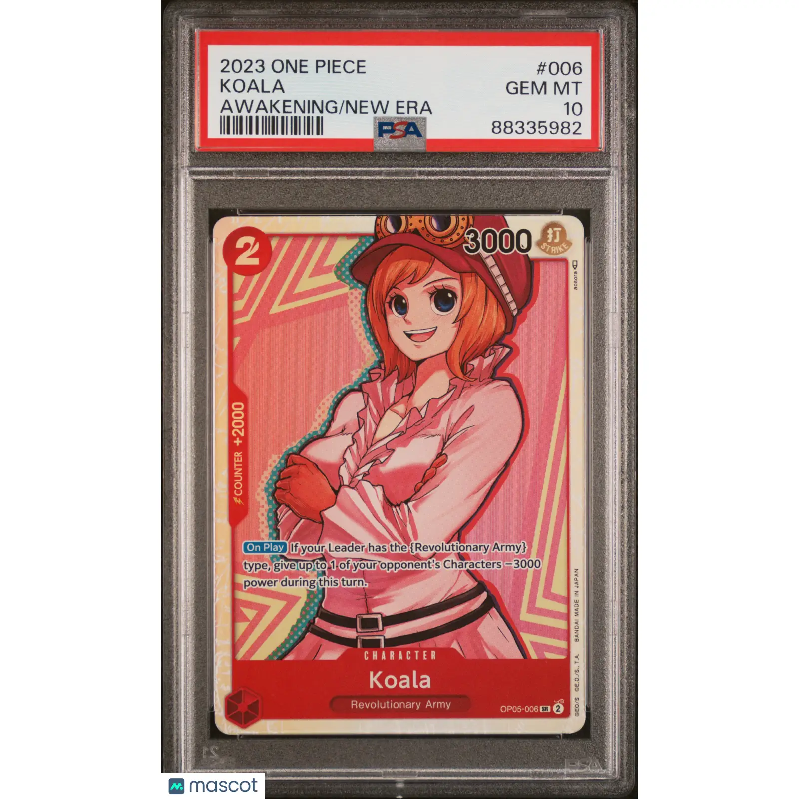 PSA 2023 One Piece CCG Koala #006 OP 05 Awakening of the New Era ENGLISH 10