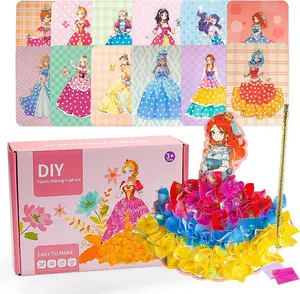 DIY Crafts for Girls, Poke in Art DIY Toys, Princess Dress-up Puncture Painting Sets 12 Sheets, Summer Activity, Birthday Party Christmas Gifts for Boys Girls Coloring Book Markers