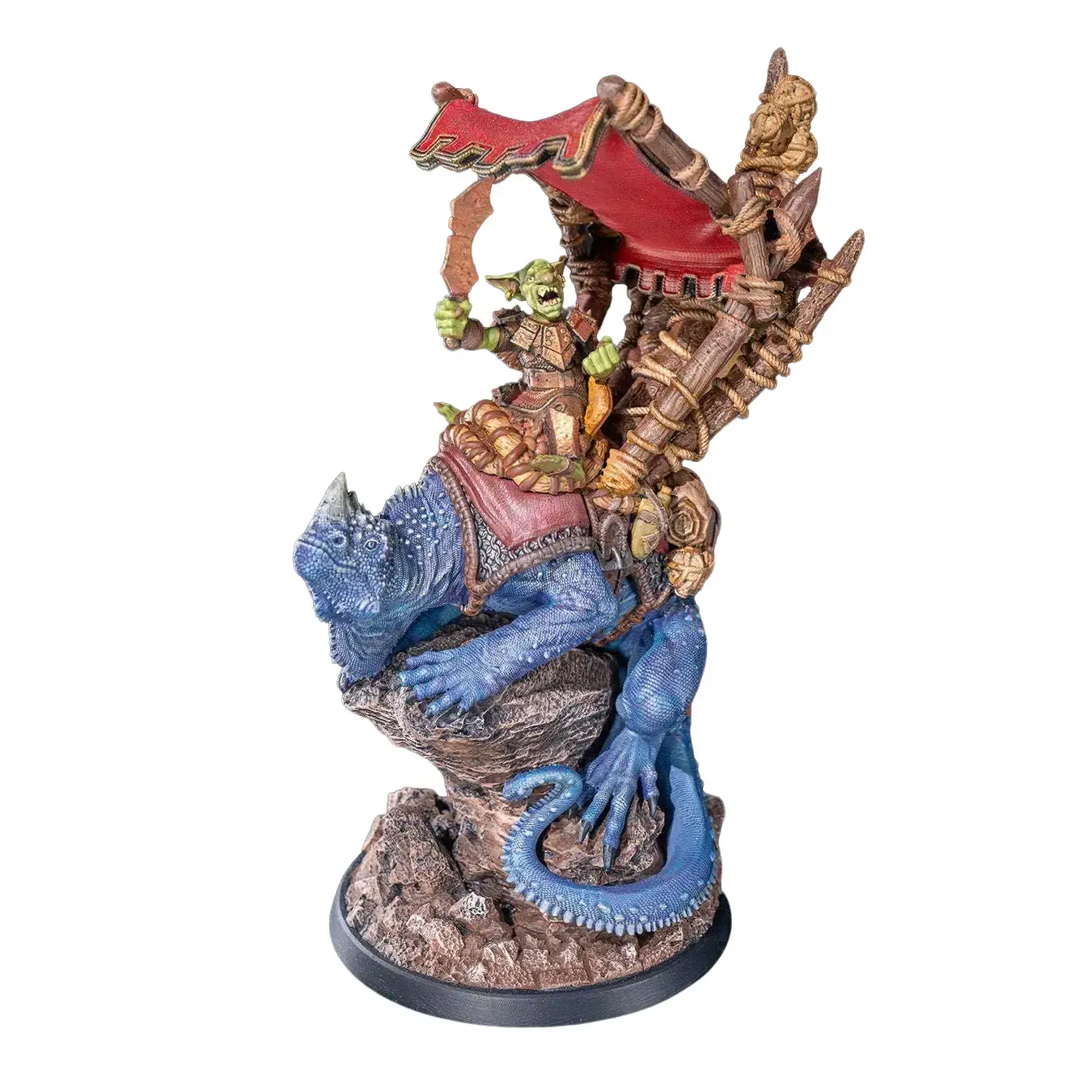 3D Resin Print Goblin Rider Fantasy Resin Figure - Handcrafted Detailed Single Paintable DnD RPG Tabletop Gaming Collectible, Whimsical Home Decor Statue, Resin Figures