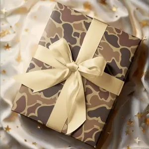 Old School Camo Wrapping Paper, Hunting Wrapping Paper, Birthday Wrapping Paper for Men, Camouflage Gift Wrap