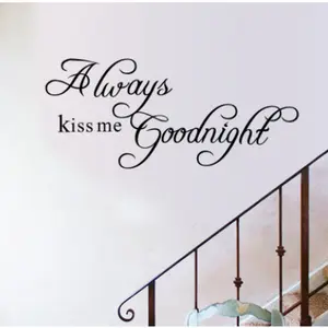 English Wall Stickers Always Kiss Me Goodnight