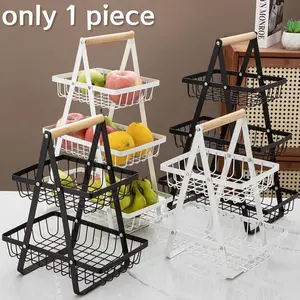 Multifunctional Kitchen Countertop Organizer Rack, Fruit Vegetable Bread Storage Shelf, Kitchen Accessories, Space-Saving Design