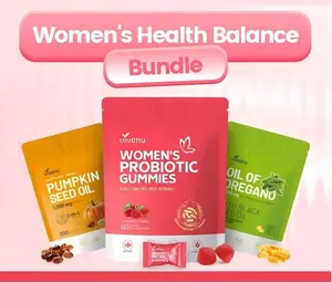 VivoNu Wellness Bundle | Oregano Oil & Black Seed Oil Capsules + Cranberry Probiotic Gummies + Pumpkin Seed & Saw Palmetto Softgels | Plant-Based Nutritional Support