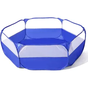 Foldable Ball Pit for Toddlers Large Pop Up Play Tent Crawl Ball Pool Playhouse Playpen with Storage Bag for Boys Girls Dogs Cats Ferrets Indoor Outdoor Blue