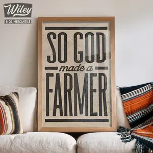 EVERY So God Made A Farmer Print, Vintage Farmhouse Typography Art, Rustic Country Wall Decor, Western Farmer Quote Poster, Americana Aesthetic