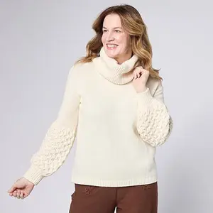 MarlaWynne WynneLayers Pullover Sweater with Removable Cowl Neck