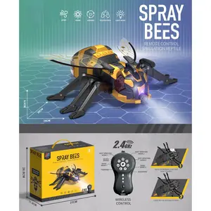 Remote Control Spray Bee Spider Toy Dragonfly Octopus Insect Toy Children's Toy Gift 24cm x 26cm x 11.8cm 2.4GHz Wireless Control Light Music