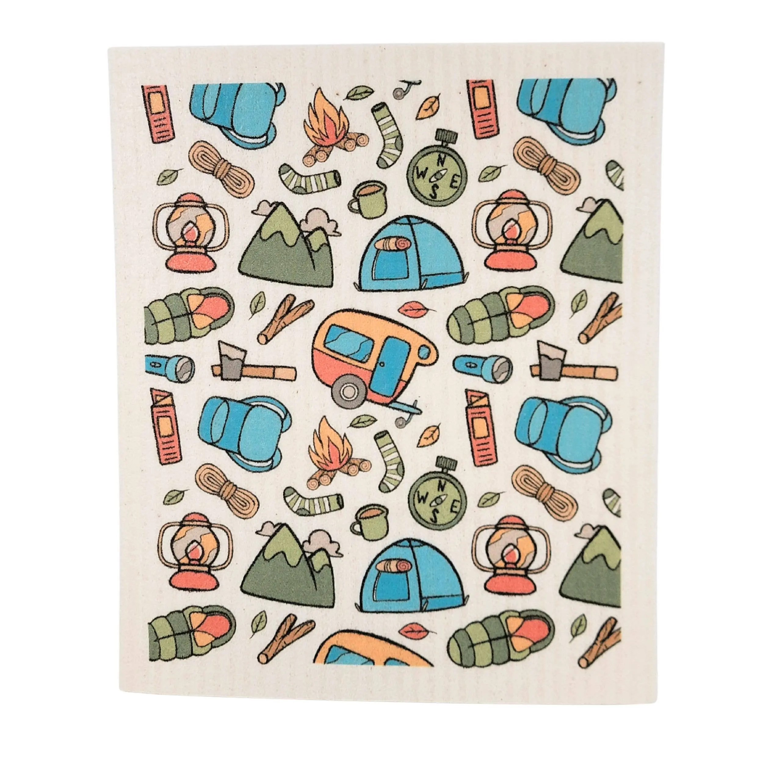 Camper and outdoor adventure Swedish Dishcloth - Sponge cloth