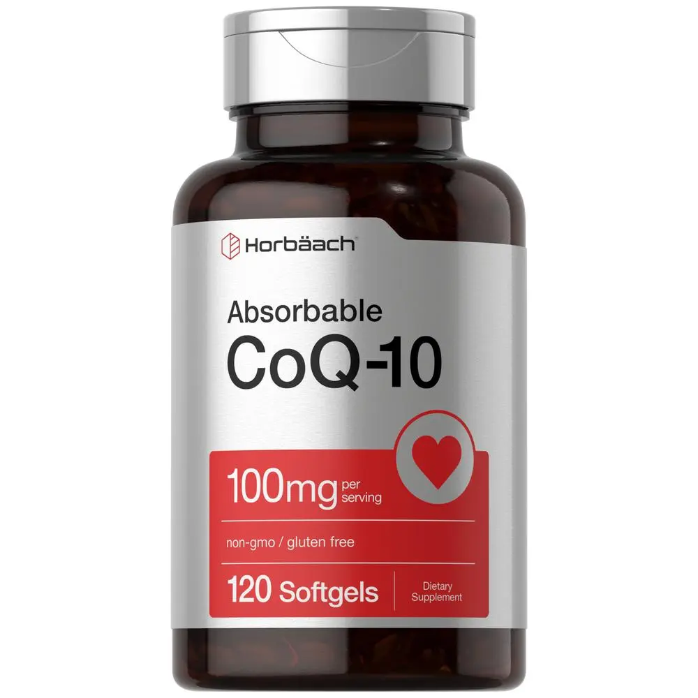 Horbäach CoQ10 100mg Softgels | 120 Count | Non-GMO and Gluten Free Supplement Horbäach CoQ10 100mg Softgels | 120 Count | Non-GMO and Gluten Free Supplement