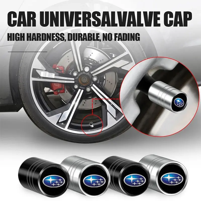4PCS Alloy Tire Valve Caps, Valve Stem Caps Compatible with