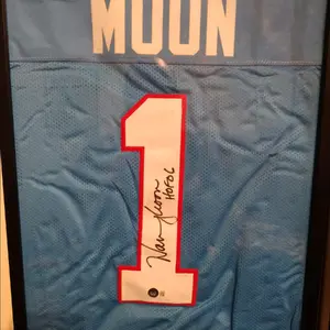 Warren Moon Autographed Jersey