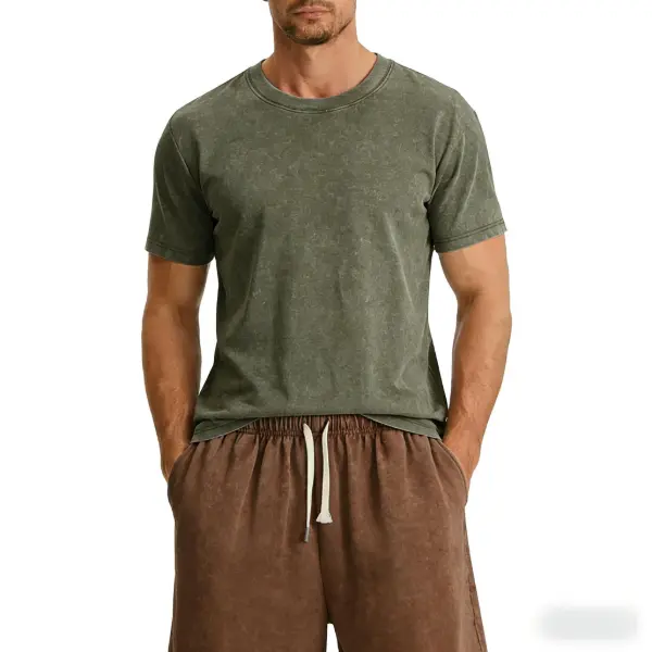 Green + washed shorts brown