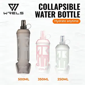 Portable Foldable Water Bottle Set, Sport Water Bottle, Leakproof Water Bottle, Soft Silicone Leak-Proof Mouthpiece, Ideal for Outdoor Hiking & Climbing, Sizes 250ML/350ML/500ML, Travel Water Bottle, Collapsible Water Bottles For Traveling, Sports Bottle