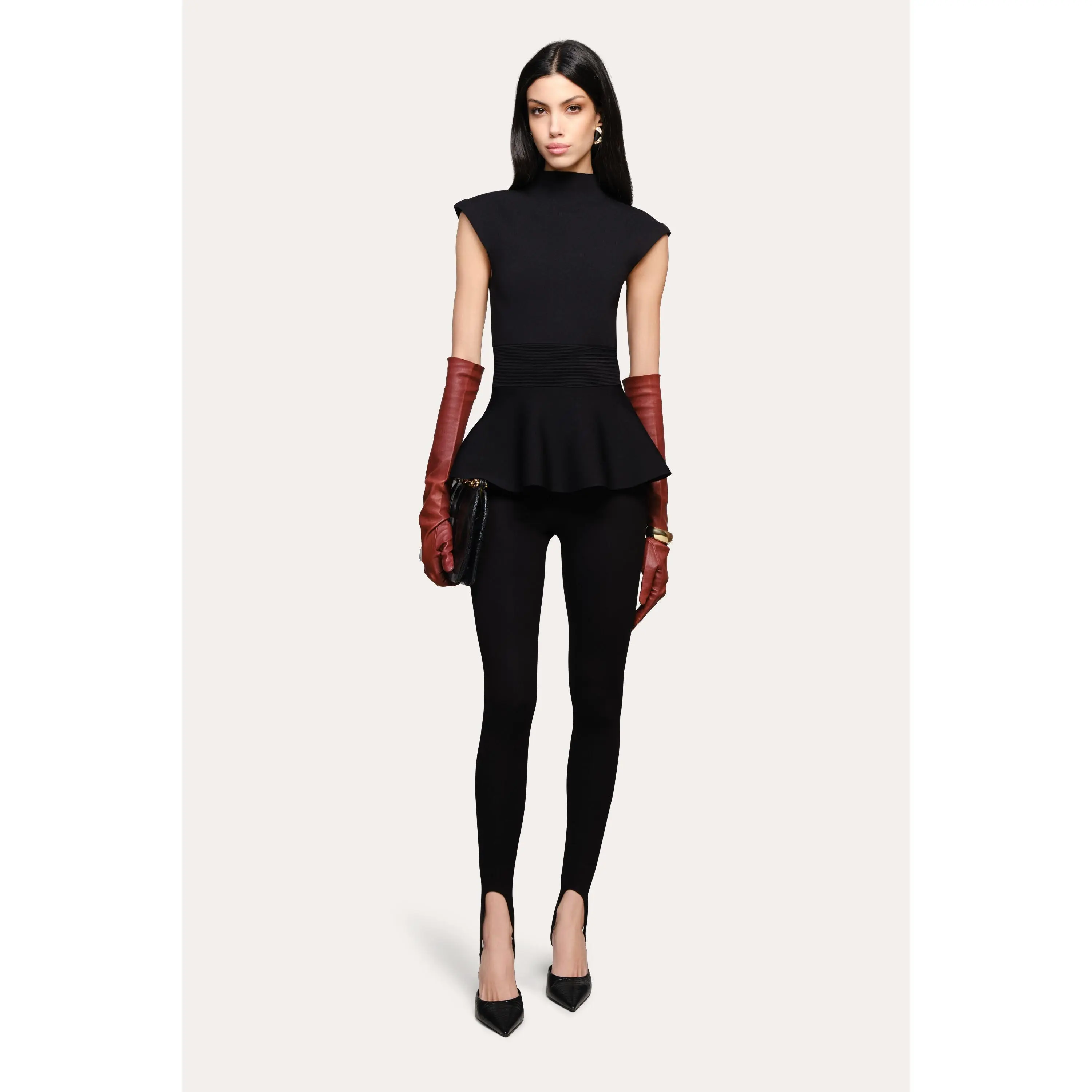 Siena Milano Sculpt Peplum Top