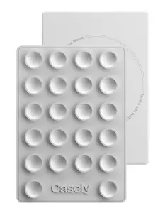 Grippy | White Silicone Suction Phone Mount with MagSafe