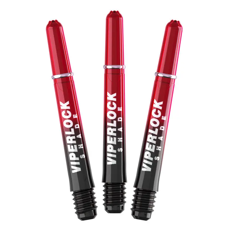 Red Polycarbonate Dart Shafts, Short & In-between, Shatter Resistant with 2BA Threads and Replaceable Aluminum Flight Lock for Darts, High Pressure Molded Polymer