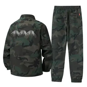 2026 New Casual Versatile Set Fashion Stand Collar Waterproof Fabric Zipper Pocket Jogger Pants