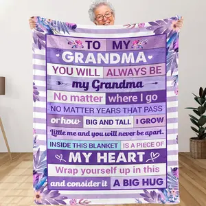 Gifts for Grandma, Christmas, Xmas, Birthday Grandma Gifts, Grandma Blankets, Gifts for Grandma from Granddaughter Grandkids Grandson Grandchildren, Blanket Throw 50x60a