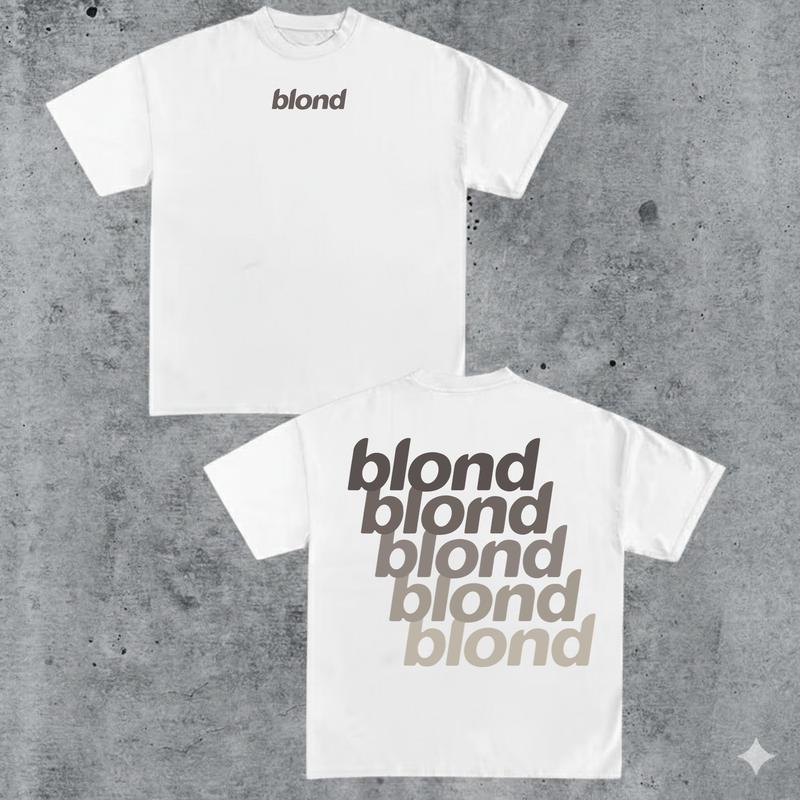 Vintage Frank Ocean Blonde Sand T-Shirt - Minimalist Blond Gradient Graphic Tee - Vintage Aesthetic Music Merch - Retro Sand Oversized Streetwear Shirt