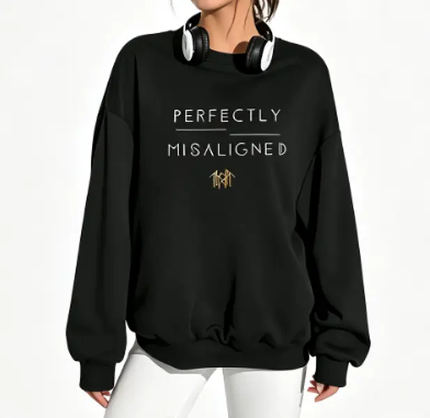 Perfectly Misaligned Sleep Token T-Shirt Sweatshirt, Sweatshirt- Black Graphic Crewneck, Fan Gift, Streetwears