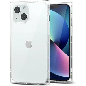 Ice Cube TPU soft Phone case for iphone Phone17/16/15/14/13/12 Pro Max, Square Simple Soft Rubber Max Mobile Phone Cases,Anti-drop Clear Phone Case,Total Protective Shockproof Phone Cover for iPhone 17 Pro Max