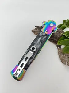 Rainbow Camping & Hiking Folding Pocket Knife, portable outdoor tool, EDC gear