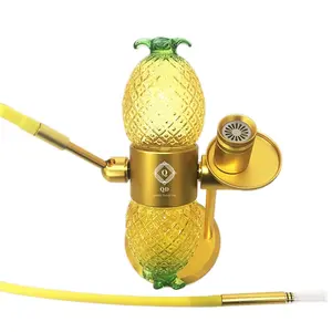 Quality Detail Authentic Yellow Pineapple Infuser rotates 360 degrees beautiful cascading water for home or party gatherings. Make the most favorable steaks and vegetables or drinks Fruit Glass Kitchen Utensils Rotating Metal Beverage