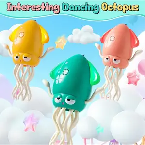 Electric Dancing Octopus Baby Toys|Crawling Octopus Tummy Time Sensory Toys for Kids 3-6 Years old|Automatic Swing Squid Toy with Lighting and Music|Birthday Gifts for 3 4 5 6 7 8 Year Old Boys Girls