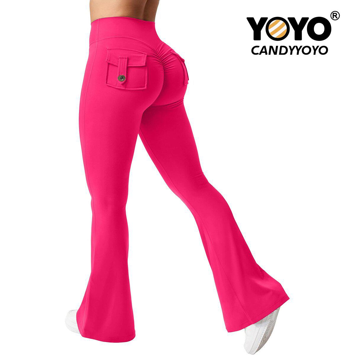 Original design, workwear-style pocket yoga pants for women. Bell-shaped pants that lift the buttocks, provide movement flexibility, and feature breathable, high-elasticity fabric that contours to the body. Womenswear