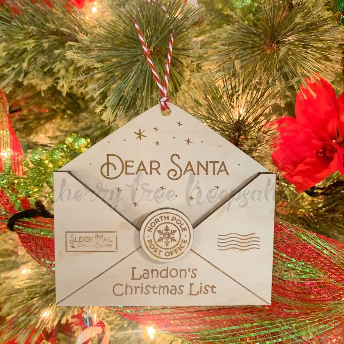 Personalized Christmas List Tree Ornament Decoration