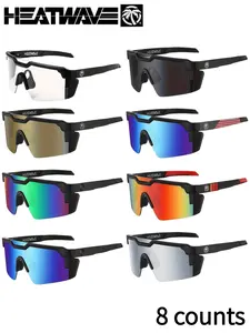 8 Pack Polarized Cycling Sunglasses for Men Women, Uv400 Protection, Windproof Anti-Glare, Sports Sunglasses for Biking Running Driving