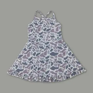 Camo Summer Athletic Dress – Yoga Clothes for Sports & Gym Girls