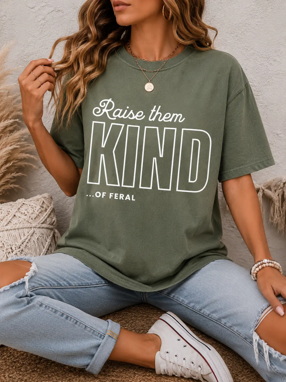 Comfort Colors Raise Them Feral T-shirt Raise Them Kind Mom Tshirt Funny Mothers Day Mom Of Boys Mama Feral Boys Casual Womenswear Gift For Women Fit Tee