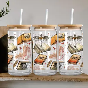 Fourth Wing Cup, Onyx Storm Iced Coffee Cup, Bookish Iced Coffee Glass, Fourth Wing Glass, Fantasy Book Lover Gift