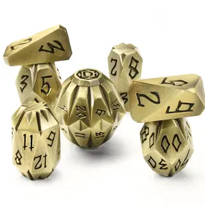ZHOORQI Metal Dice Set for DND 7 Pcs Polyhedral Dice Unique Cool Stonehenge Themed Design Perfect for Dungeons and Dragons RPG Role Playing Games Games Gifts