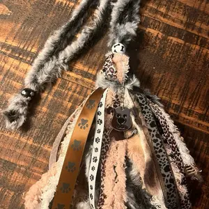 Tassel Bookmark with Leopard Print and Dog Charm Decorative Accessory