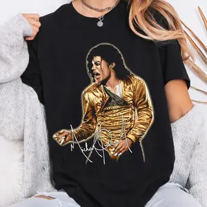[Sale Up To 50%25] Michael Jackson King of Pop Halftone T-Shirt, Retro Pop Legend Shirt, Vintage Pop Icon Tee, MJ Music T-Shirt for Fans, Gift for Him, Gift for Her