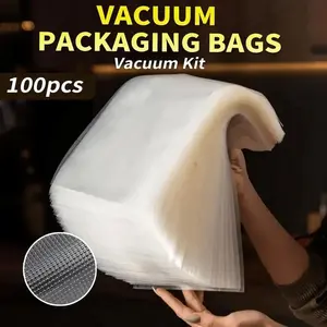 100pcs Premium Vacuum Sealing Bags, Airtight Food Preservation, Reusable Durable BPA-Free, Kitchen Storage & Organization Solution