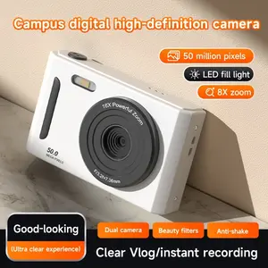 1080P Digital Camera, 16MP CMOS Sensor Point & Shoot Camera with 2.4" IPS Screen, 8x Digital Zoom, Fill Light, Burst/Timer Shooting, Portable for Students - Ideal Holiday Gift