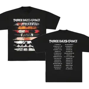 Three Days Grace 2026 Tour T-Shirt – Tour Dates and Bold Graphic Design, Perfect for Rock Fans and Collectors, Men Women shirts.