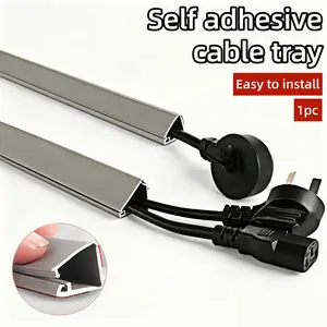 2m/78.74inch Self-Adhesive Cable Management Strip, PVC Cord Cover, Triangular Design, Floor Cable Protector, Easy to Install, Perfect for Home and Office Wire Organization