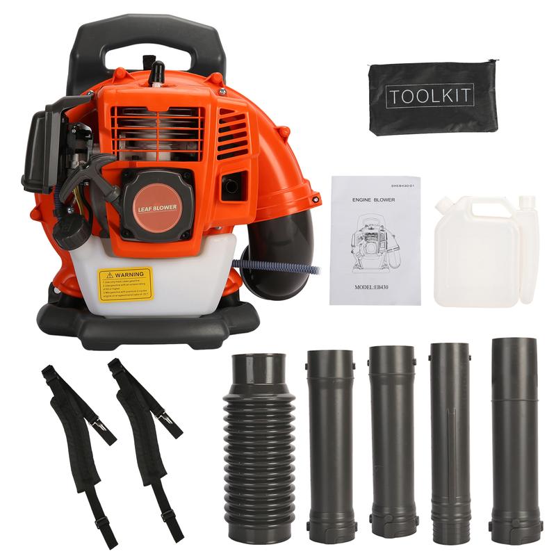 Professional Backpack Snow Blower, 52CC Gas Powered with Adjustable Tube | Heavy-Duty for Driveway & Sidewalk Clearing