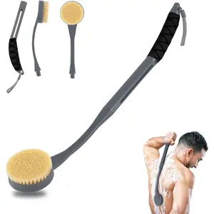 Back Scrubber for Shower,20.5" Long Handle Shower Brush for Body for Deep Clean,Back Brush for Shower for Men Women