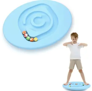 Balance Board Rocker Maze Board with 5 Balls,Children Snail Balance Board,Toddler Physical Therapy Toy,Load 220lb,Active Play and Exercise for Toddler 3+