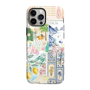 Coquette Italian Summer Collage Phone Case, Coastal Italy Phone Case, Phone Cases Phone Cover Hard Case Tough 2-piece Phone Case Durable Protection Casing phone cases For iphone 17 pro max cases girls 16 pro max cases beautiful