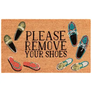 Liora Manne Natura Please Remove Your Shoes Mat18" x 30"
